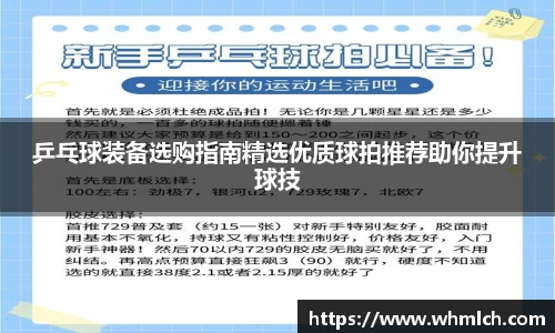 乒乓球装备选购指南精选优质球拍推荐助你提升球技
